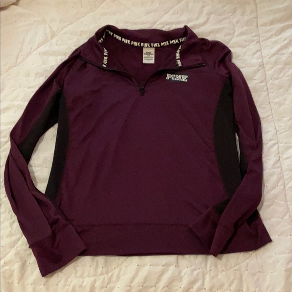 pink quarter zip